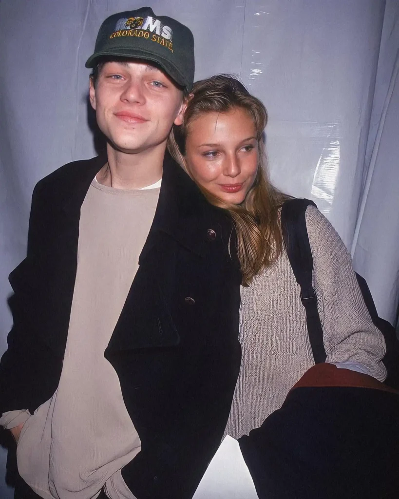 Leonardo DiCaprio and Bridget Hall in 1994