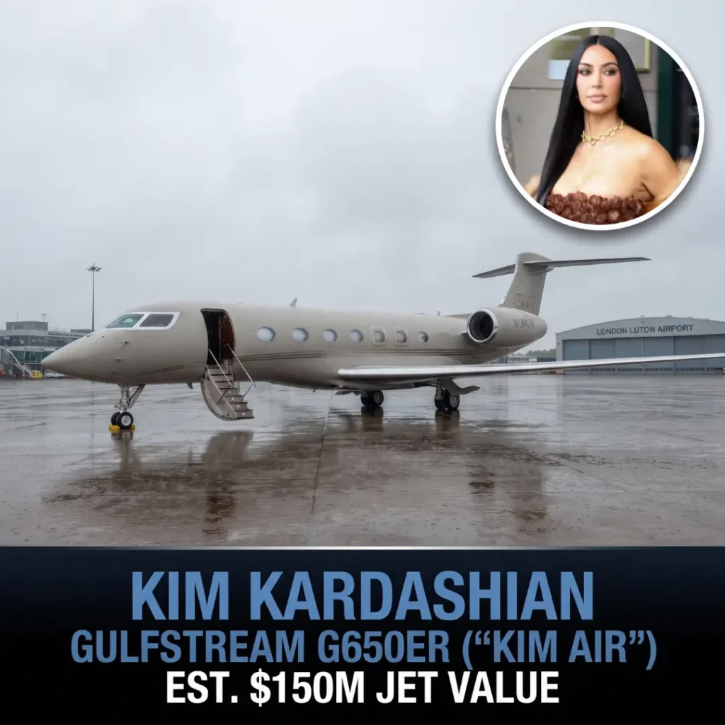female celebrities who own private jets Kim Kardashian's Gulfstream G650ER private jet valued at $150 million